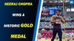 Neeraj Chopra wins a historic gold medal in men's javelin throw event