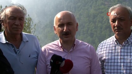 Ulaştırma Bakanı Karaismailoğlu:'Dün itibariyle Manvgat'taki yangın söndürüldü. Soğutma çalışamalrı sürüyor'