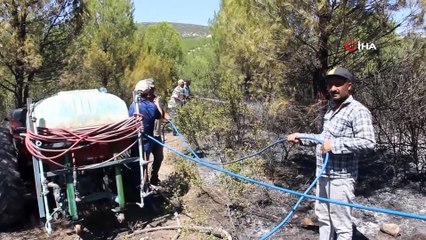 Saruhanlı’daki orman yangını vatandaş ve ekiplerin iş birliği ile söndürüldü
