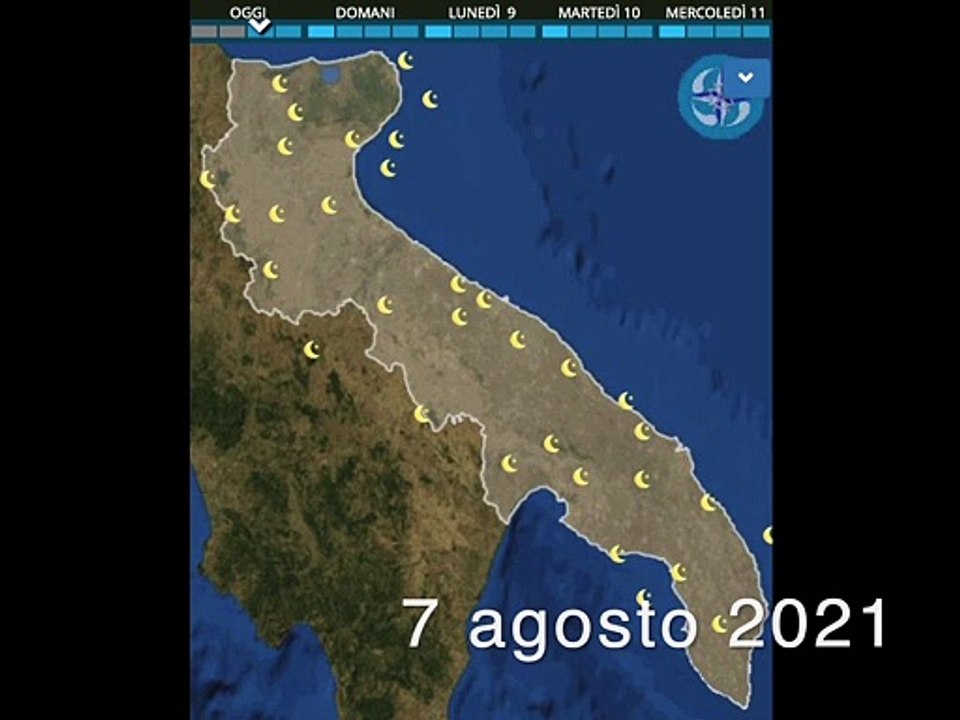 METEO Puglia ▷ Domani farà più caldo, anche 35° per il weekend. Previsioni del tempo per Foggia, Andria, Barletta, Trani, Bari, Brindisi, Lecce e Taranto oggi e domani 7 e 8 agosto 2021 - mappa aggiornata con temperature + video