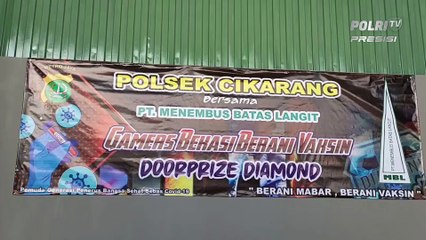 Polsek Cikarang Utara Gelar Vaksinasi Gamers, Berhadiah Voucher Game