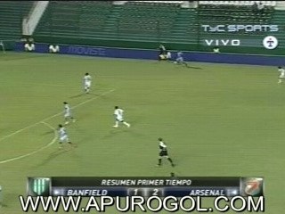 Banfield 1 Arsenal 3 - Goles Laso, Matellan, Biagini Carrera