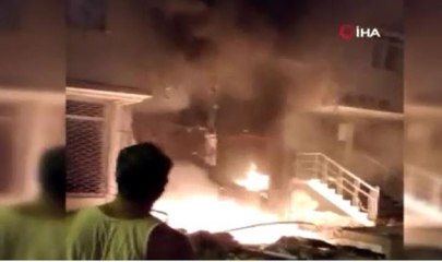 Avcılar'daki ayakkabı dükkanındaki ikinci patlama anı kamerada