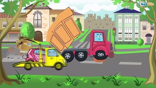 ➲ Excavator and Dump Truck - Construction Vehicles on Job - Animation Cartoon