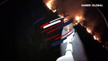 Bakan Pakdemirli paylaştı! Muğla'daki yangına gece görüşlü helikopterle müdahale