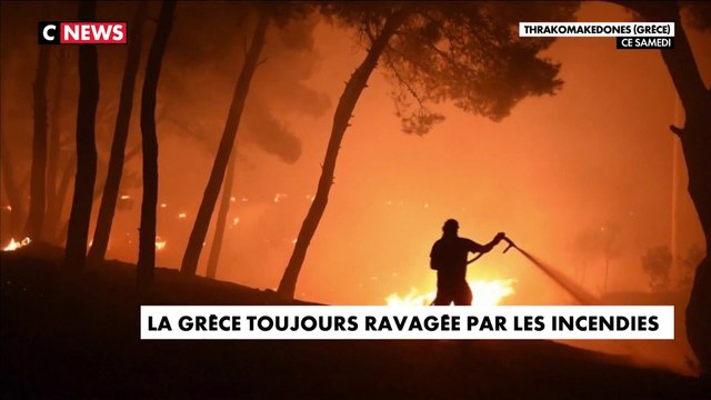 Les incendies continuent en Grèce