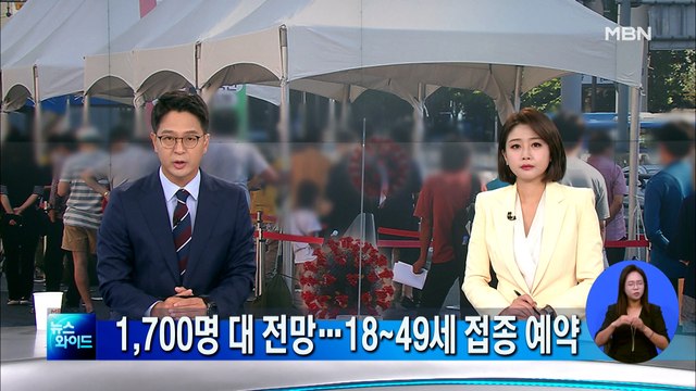 오늘 신규확진 1,700명 대 보일 듯…내일부터 18~49세 접종 예약