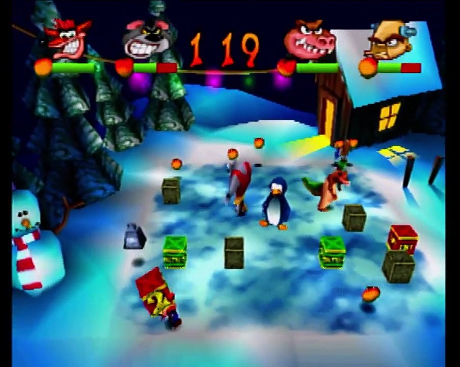 Crash Bash - Crate Crush Gameplay On Snow Bash