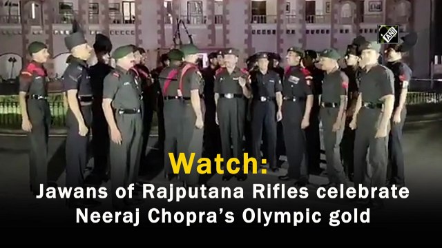 Watch: Jawans of Rajputana Rifles celebrate Neeraj Chopra's Olympic gold
