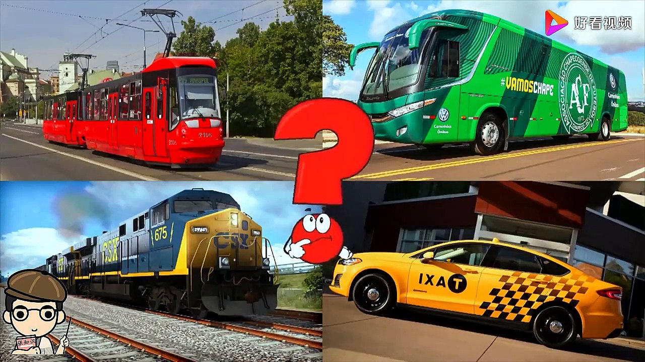 Class for entertaining and teaching: Which one is the red tram for the kids?