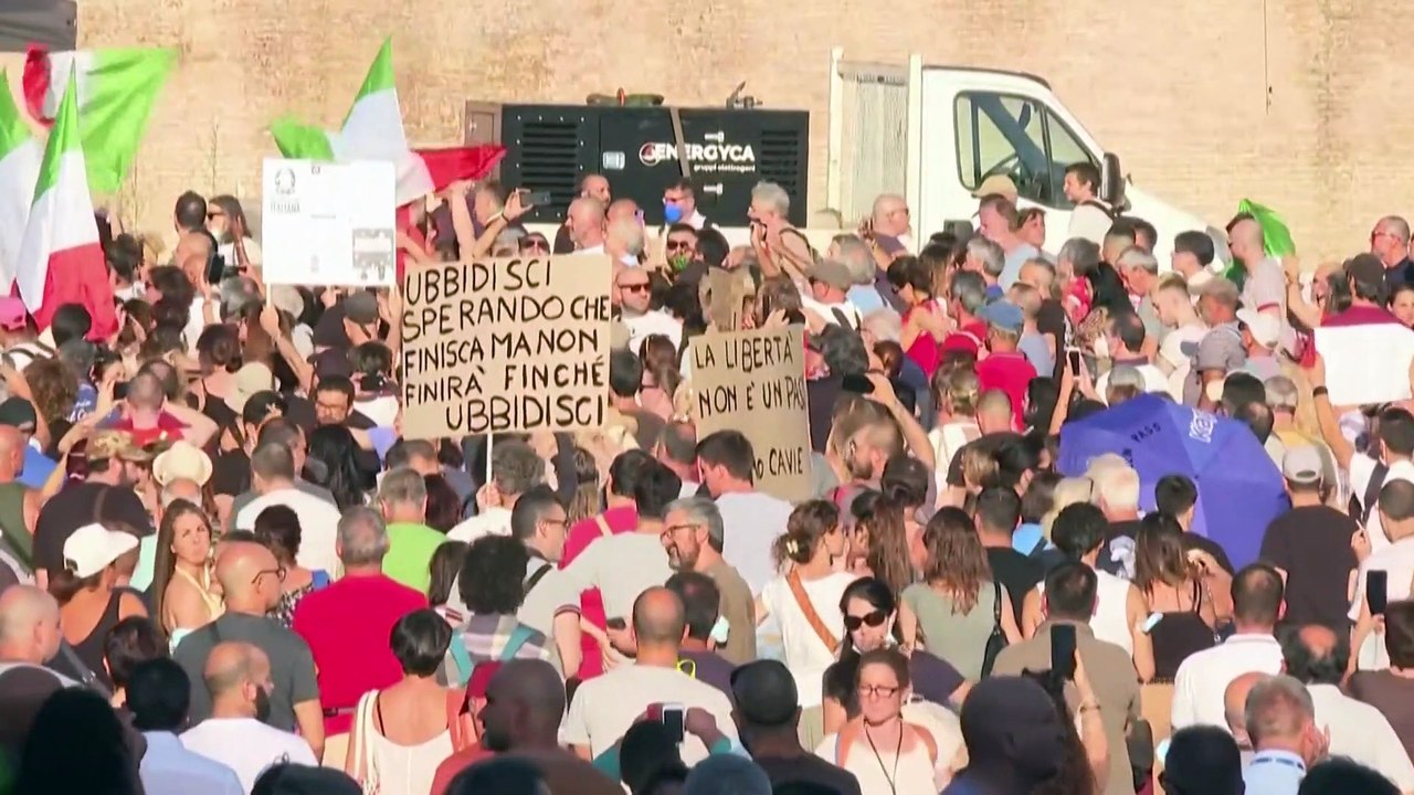 Protests against COVID-19 health pass held acro...