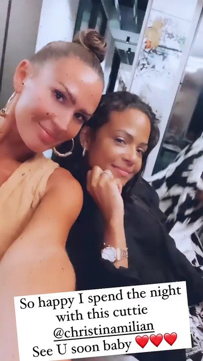 Christina Milian, Vitaa et Demdem font la fête ensemble sur Instagram le 7 août 2021.