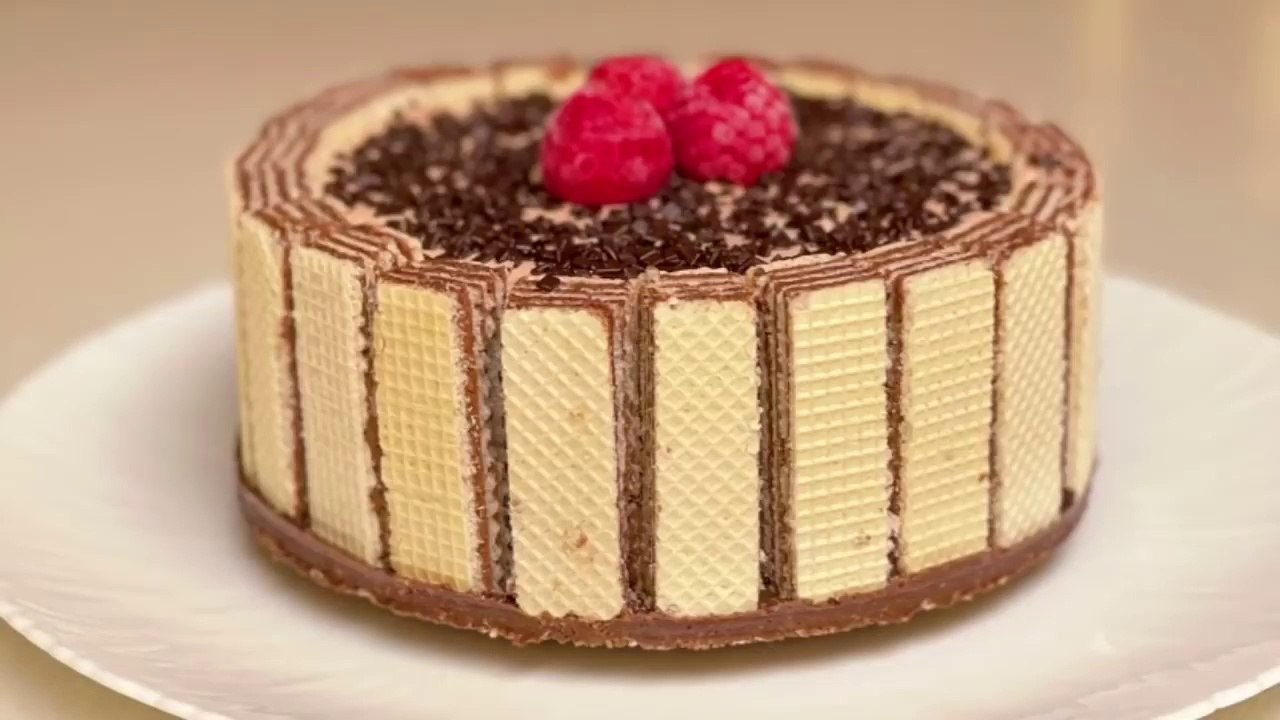 PİŞİRME olmadan DONDURMALI kek! Çikolatalı gofret kek , Kolay tarif