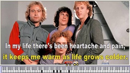 Foreigner - I Want To Know What Love Is- Karaoke Instrumental Version with virtual piano & lyrics