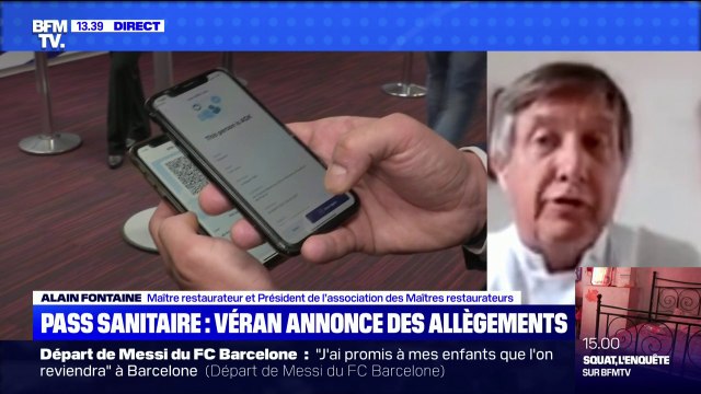 Alain Fontaine, président de l'Association des maîtres restaurateurs: On a très peur des conflits liés au pass sanitaire