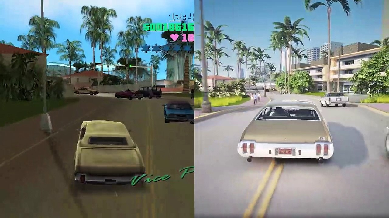 GTA: Vice City 2002 vs 2020 REMASTER - 4k 60fps Next-Gen Real Life Graphics  Ray-Tracing GTA 5 PC Mod 