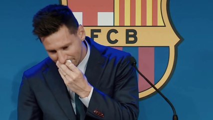 LIONEL MESSI CRYING @BARCELONA LAST PRESS CONFRENCE
