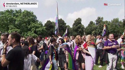 Thousands took part in the Amsterdam Pride Walk