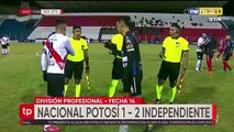 Independiente ganó en su visita a Nacional Potosí y trepó al segundo lugar
