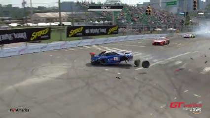 GT AMERICA 2021 Nashville Race 2 Sabo Huge Crash