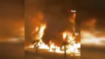 Son dakika haber | Irak'ta araç galerisinde yangın: 10 araç küle döndü