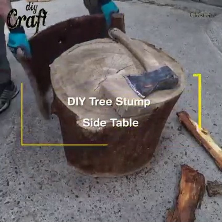 Made From  tree stump side table  And Logs DIY  Tree Stump and Tree Trunk Furniture tree table