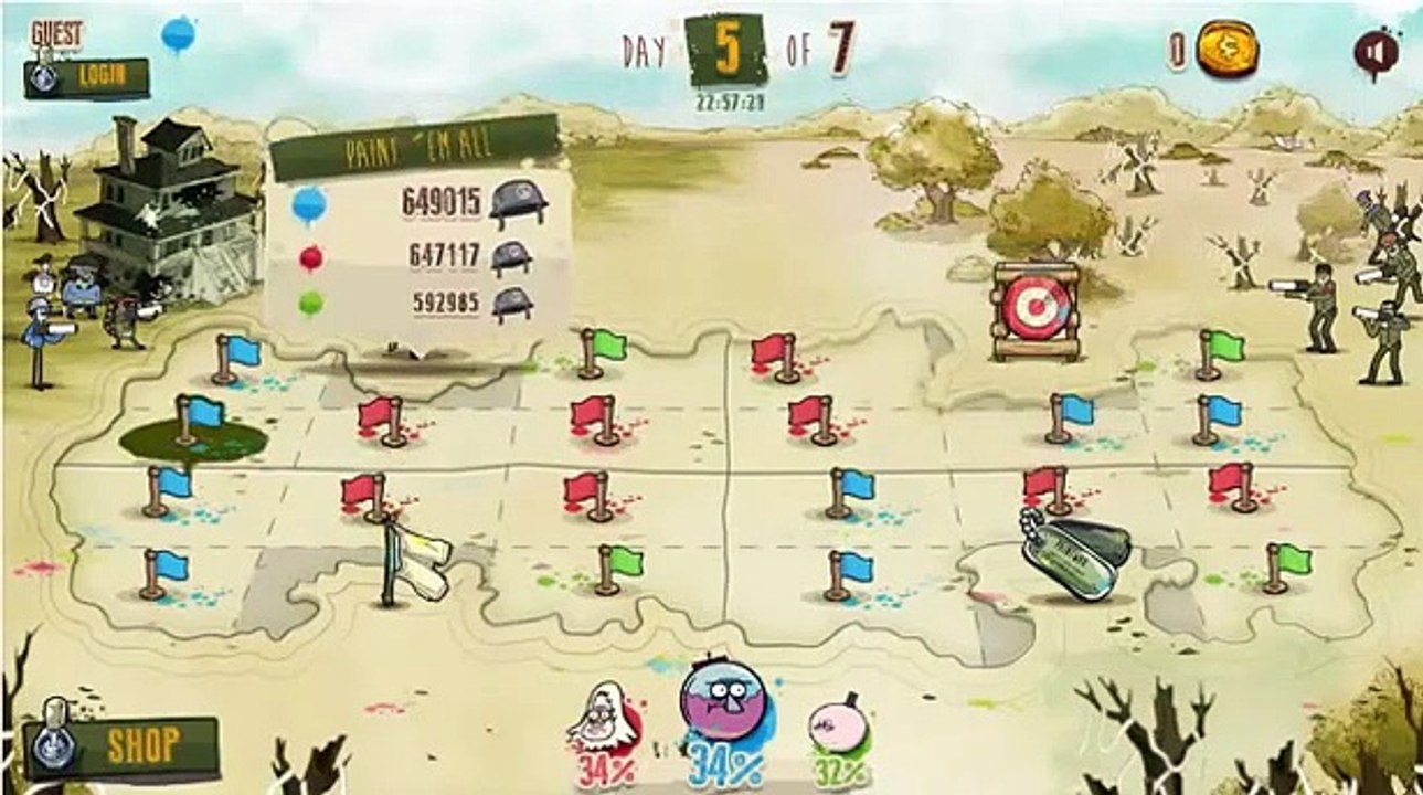 Cartoon Network Games Regular Show - Paint War