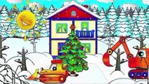 Weihnachts Spass im Schnee mit Bagger und Co. - Christmas cartoon