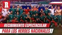 El increíble recibimiento de la afición mexicana a la llegada de Nuestros Héroes Nacionales