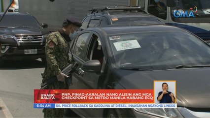PNP, pinag-aaralan nang alisin ang mga checkpoint sa Metro Manila habang ECQ | UB