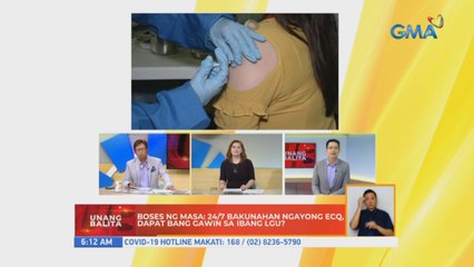 Boses ng Masa: 24/7 bakunahan ngayong ECQ, dapat bang gawin sa ibang LGU? | UB