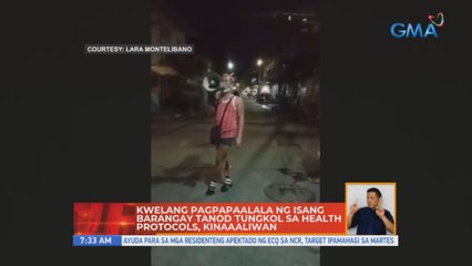 Kwelang pagpapaalala ng isang barangay tanod tungkol sa health protocols, kinaaaliwan | UB