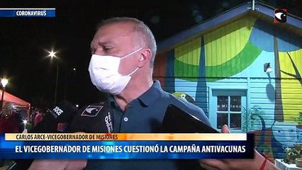 El vicegobernador de misiones cuestionó la campaña antivacunas