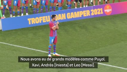 Barcelone - Busquets rend hommage à Messi