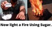 How to start a fire without Matches | Sugar + Potassium Permanganate(बिना माचिस के आग कैसे जलाये)