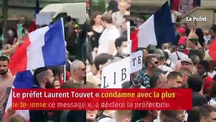 Manifestations anti-pass : enquête ouverte sur une pancarte antisémite