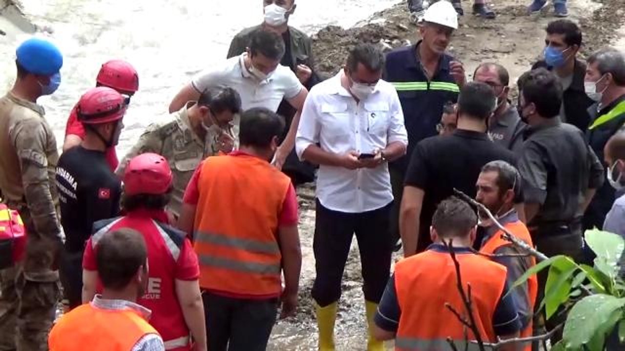 Selde kaybolan işçiyi arama çalışmaları devam ediyor