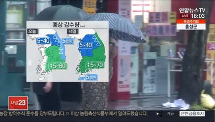 [날씨] 밤까지 동쪽 비…내일 강한 소나기 주의