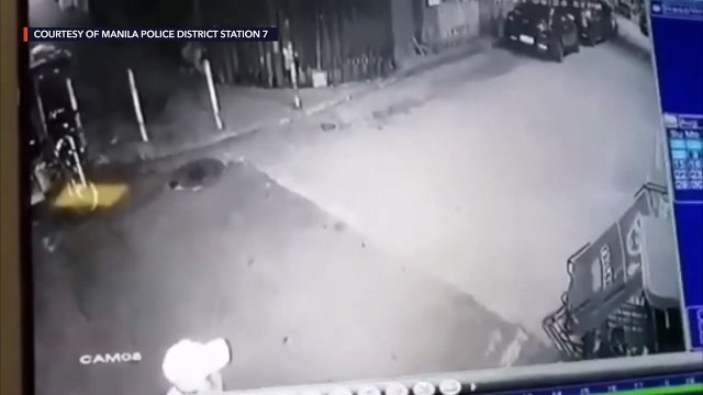 CCTV footage shows a barangay tanod shooting a mentally ill curfew violator in Manila