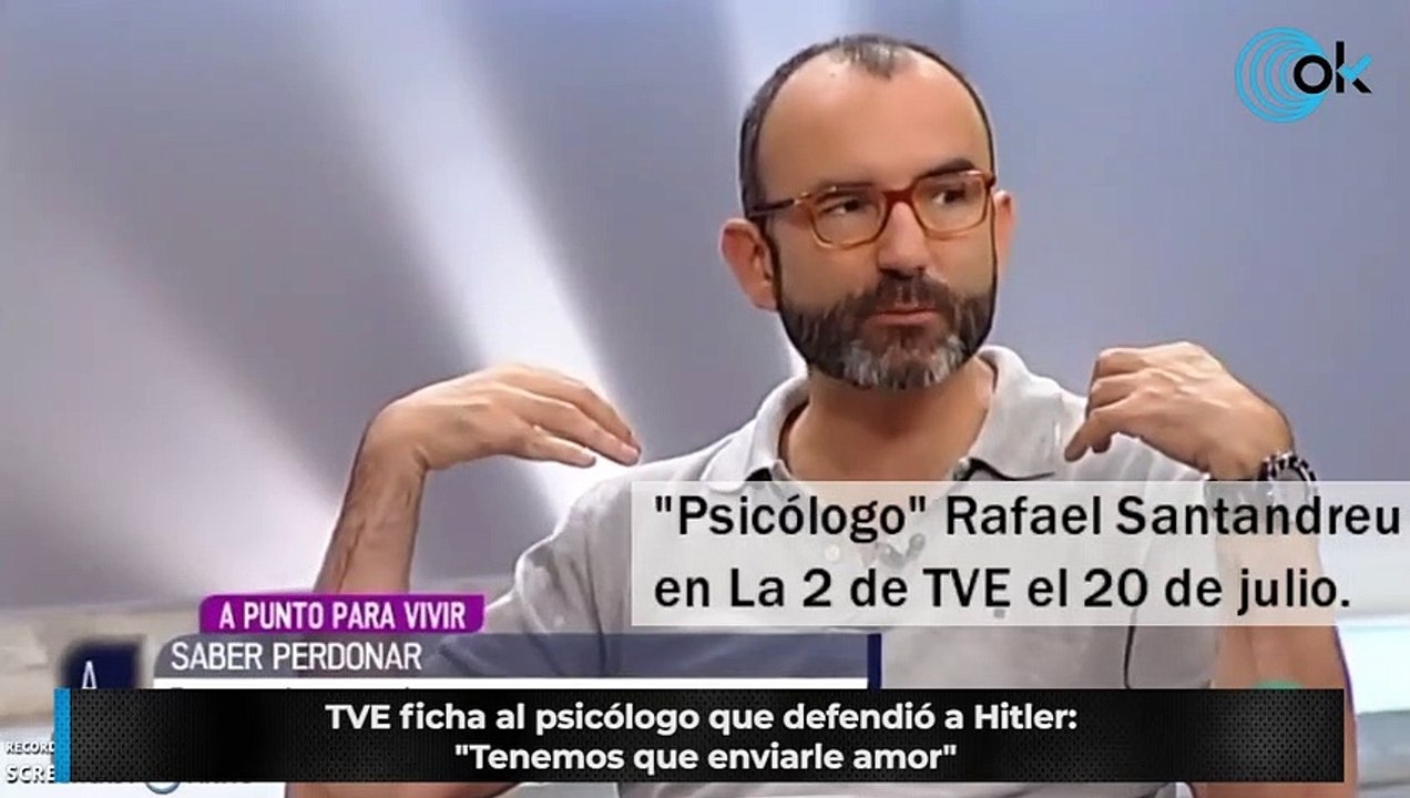 TVE ficha al psicólogo que defendió a Hitler: "Tenemos que enviarle amor"