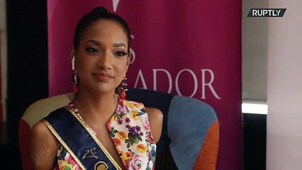 Model with no arms and one leg takes part in Miss Ecuador contest
