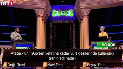 Yarışmacı, Atatürk ile ilgili o soruyu bilemeyince büyük ödülü kaçırdı