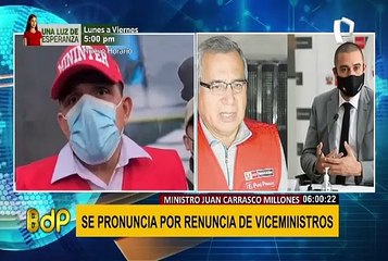 Ministro del Interior sobre renuncia de viceministros: “No existe nada ilegal”