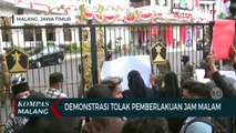 Puluhan Warga di Malang Demonstrasi Minta Pemberlakuan Jam Malam Dihapus
