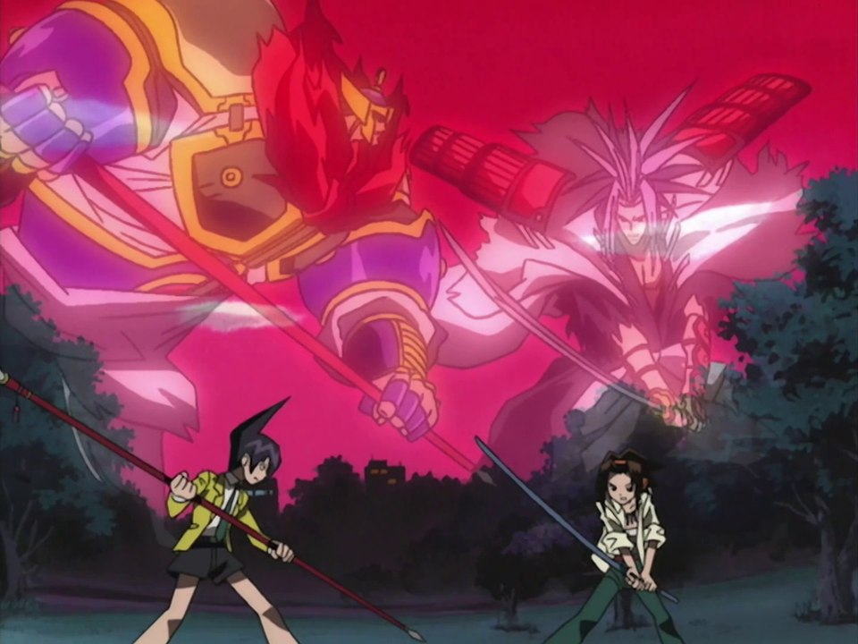 Shaman King - Yoh et Len/Ren forment leurs esprits/passent en mode boule humaine (Comparaison VO/VA/4K!DS/VF)