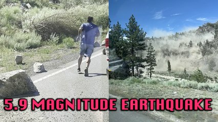 'Powerful 5.9 Magnitude Earthquake Fills California Road with Huge Boulders'