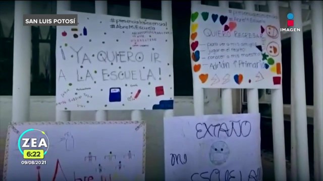 Protestas en San Luis Potosí para exigir el regreso a clases presenciales
