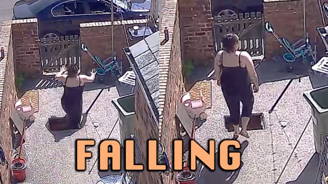 'CCTV Captures Woman Falling Into an Open Manhole | Try Not to Laugh'