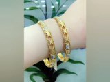 Light weight gold bangles designs_Latest gold jewellery designs