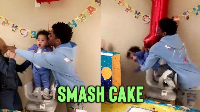 'Mom Gets Smash Cake Shoved in her Face at Son's 1st Birthday Party *5 Million+ Views* '